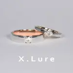 【X.LURE】14K 玫瑰金雙色18分鑽石對戒 結婚對戒 婚戒 對戒 鑽戒 男戒 女戒 真金 真鑽 K金 輕珠寶