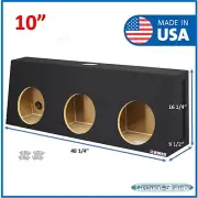 Single Cab / Regular Cab 10" Triple Sub Box Subwoofer Enclosure Speaker Box