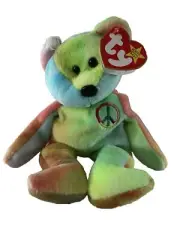 Rare Ty Beanie Baby Peace Bear Original Collectible with multiple Tag Errors