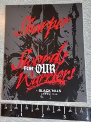 Black Hills Ammunition Sharper Swords for Warriors Black/Red Vinyl Decal Sticker