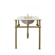 Turner Hastings Mayer 75x55cm Marble Top Basin &amp; Stand (w/ 1 Taphole), Chrome