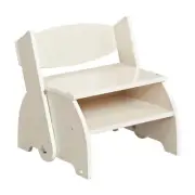 ECR4Kids Flip-Flop Step Stool and Chair, Kids Furniture, White Wash