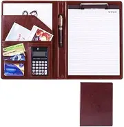 A4 Clipboard Folder A4 Folder Conference Folder A4 Folder Clipboard Folder Portfolio PU Leather Folder Interview Resume Legal Document for Woman Man with A4 Size Clipboard