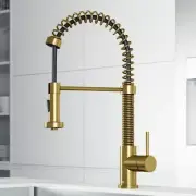Vigo VG02001MG Edison Single-Handle Pull-Down Kitchen Faucet Matte Brushed Gold