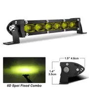 8inch LED Light Bar Floodlight Yellow Beam Ultra Strip LED Bar Work Light Driving Fog Lamp for 4x4 Offroad Motorcycle SUV Truck 8inch-yellow