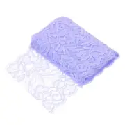 6 Inch Wide 5 Yard Lace Ribbon Floral Pattern Light Purple Lace Trim Ribbon