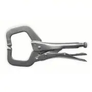WESTWARD Locking C-Clamp: Fixed, 3 1/2 in Max Jaw Opening, 2 1/4 in Throat Dp, 9
