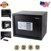 Large Interior Digital Safe Box - Electronic Keypad & Manual Keys for Valuables