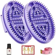 Meridian Pressure Brush, Acupressure Meridian Scalp Massage Brush, Full Body Relaxation Comb, Silicone Pressure (Purple)