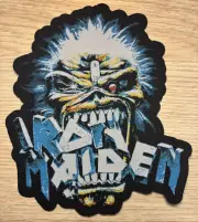 Iron Maiden EDDIE TEETH Licensed OVERSIZE Woven Patch Sew On Patch Metal