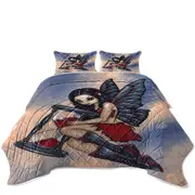 Time Flies Hourglass Gothic Time Fairy Coverlet