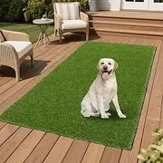 MJIAHOMDEC Artifical Grass Turf 3x5ft Fake Grass Mat Realistic Synthetic Grass Rug Outdoor Indoor Fake Grass for Dogs Mats Grass Pad for Dogs Patio Garden Lawn Home Backyard