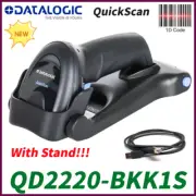 Datalogic QD2220-BKK1S 1D Linear Imager USB Handheld Barcode Scanner With Stand