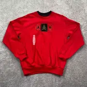 Top Stitch by Morning Sun Christmas Pullover Sweatshirt Women's Size M Red Black