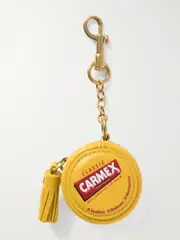 [Anya Hindmarch] Anya Hindmarch - Carmex Leather And Gold-tone Coin Purse - Yellow - One size One size Yellow