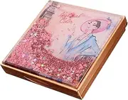 ASAKKURA Quicksand Empty Eyeshadow Palette Box with Stylish Makeup Organizer for Travel Business Trips Parties and Daily Use Portable Design for Personal Style