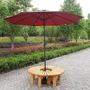 Outdoor Benches Weatherproof, Wooden Curved Garden Bench Park Bench, Patio Backless Seating Chair, Surround Tree Bench for Lawn, Yard, Porch, Deck & Poolside(Half Round)