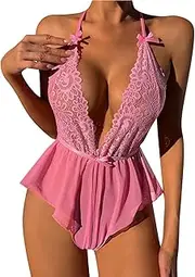 [JINZIJINYU] Sexy Lingerie Women Sexy Apron Lace Pajamas Sexy Tights Passion Temptation Jumpsuit