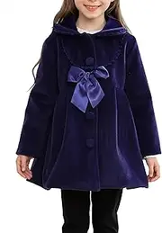 [Haokaini] Toddler Girl Woolen Trench Coat Winter Warmer Jacket Cloak Coat for 2-7 Years Girls
