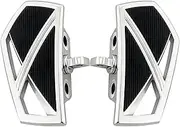 FATECIM Motorcycle Foot Pegs Pedals Rests Motorbike Highway Mini Floorboards Male Mount Anti-Slip for Harley Dyna Fat Bob Touring Road Glide Street Glide Sportster 883 Fat Boy (Chrome)