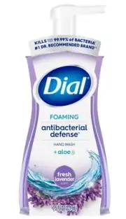 Dial Foaming Antibacterial Defense Hand Wash + Aloe, Fresh Lavender, 7.5 Fl. Oz.