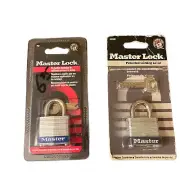 Lot Of 2 Master Lock Padlocks - 105D 3/16” Steel Shackle & 7D 3/16” Steel