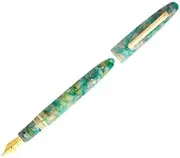 Esterbrook ESG816-M Estie Sea Glass Series Fountain Pen Made of Acrylic Marble Green Gold Nib Medium Line Width