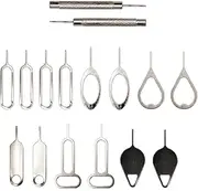 MMOBIEL 16 x Universal SIM Card Removal Tool SIM Ejector Pin Compatible with All Smartphones - iPhone, Samsung, Xiaomi, Oppo, Huawei, OnePlus, etc.