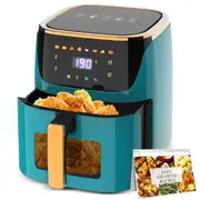 Advwin XXL Air Fryer, 8L Digital Oil-Less Air Fryer, 8 Presets Healthy Electric Cooker LED Touch Digital Screen Kitchen Oven - Nonstick Green Air Fryer