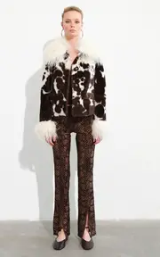 [SIEDRÉS] Dory Animal Printed Velvet Pants
