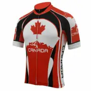 Retro Mens Canada Cycling Jersey Bicycle Jersey Cycling Shirt Bike Jersey Tops