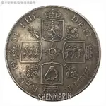 [紀念幣]伊麗莎白二世黃銅紀念幣1953英國駟馬皇冠古銀錢幣收藏純銅紀念品