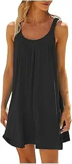 [Generic] Casual Maxi Dresses for Women Long Sleeved Casual Vacation Short Summer Dresses Sequins Mini