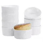 Ramekins 8 OZ Set of 8 Souffle Dishes Oven Safe Porcelain Ramekins for Creme ...