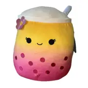 Squishmallows Bergit the Pink Boba Tea Kellytoy 14 Inches New With Tags NWT
