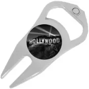 Hollywood Sign Golf Ball Marker Divot Repair Tool Bottle Opener