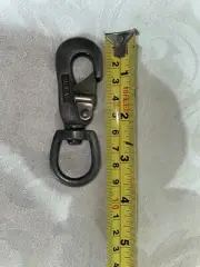 Vintage Snap Swivel Heavy Metal Eye Snap Hook Clasp Made In USA 3 1/2 "x 1 3/16"