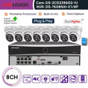 Hikvision 8CH 4K 12MP AcuSense NVR CCTV Security System 8MP IP Camera Mic PoE AU