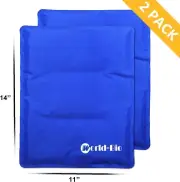 WORLD-BIO Large Gel Ice Pack Injuries Reusable, 2 Packs Hot & Cold Therapy Pad S