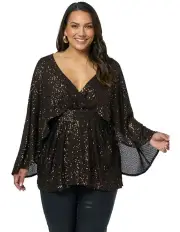 [Pink Dusk] Rumors Sequin Top in Bronze