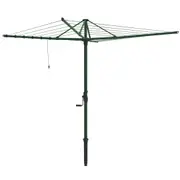 Hills Hoist 6 Line Rotary Clothesline in Cottage Green 38m Line Space 3.2m Head