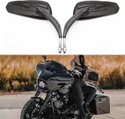 Motorcycle Mirrors for Road King Sportster Street Glide Electra Glide Dyna Softail Road Glide 1982-2019 (Black#2)