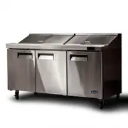 Atosa Three Door Sandwich Prep Table Refrigerator