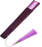 EXQUIMEUBLE Elegant Hand Fan Vintage Folding Fan for Wedding Party Dance DIY Craft