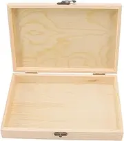 Wood Cigar Humidor Rectangular Pine Rustic Large Capacity DIY Cigar Storage Box Wooden Storage Box with Hinged Lid Organizer Boxes Cigar for Tea Calligraphy