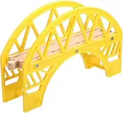 Train Tracks Bridge for Boys and Girls Wooden Train Track Toys Set Bridge Tunnel Set Accessory
