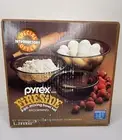 Vintage Pyrex Fireside 3 Piece Mixing Bowl Set 95-F **NEW** Sealed