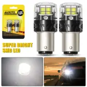 AUXITO BAY15D 1157 LED Reverse Brake Turn Signal Light DRL 6500K White 2400LM (for: Renault)