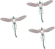 [DEARMAMY] 3pcs Dragonfly Brooch Clothes Ornament Brooch Shawl Pin Mothers Day Clothing Badge Pin Dragonfly Clothes Brooch Cute Enamel Pin Sweater Lapel Pin Backpacks Brooch Pin Alloy