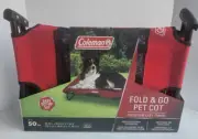 Coleman~Fold & Go~Pet bed/Cot~Up to 50 Lbs~Indoor/Outdoor~Travel~Camping~NEW